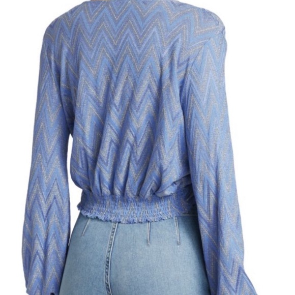 NWOT - Ramy Brook Chevron Dakota Twist-Front
Crop Top - Size Medium - Picture 5 of 7